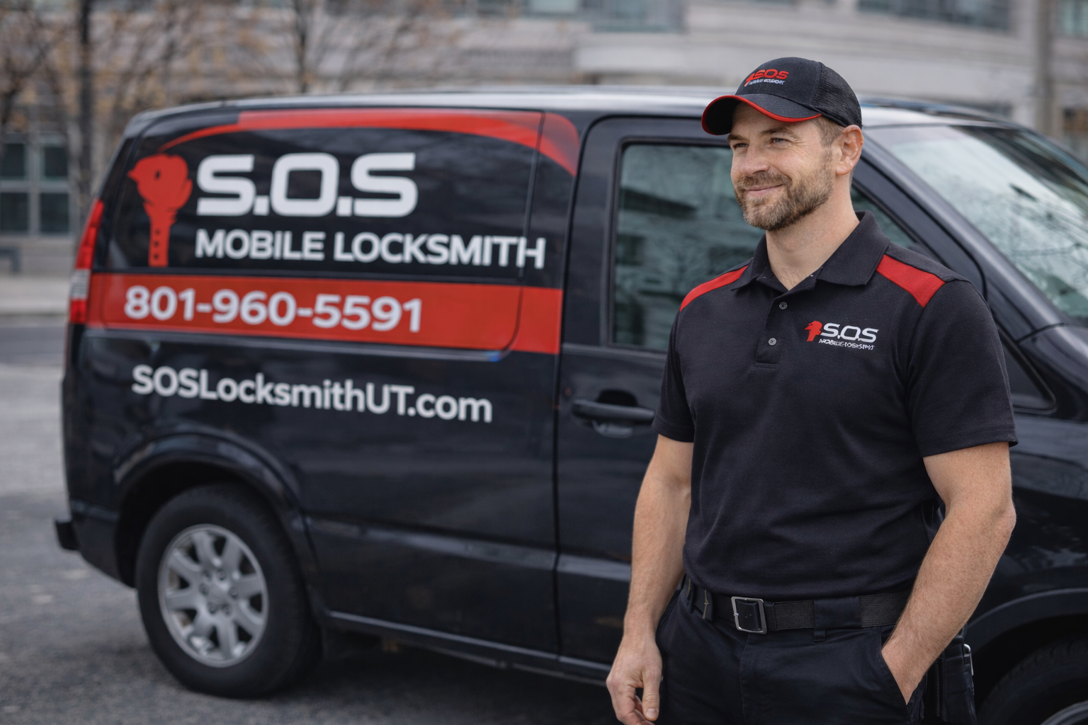 Mobile Locksmith Professional Beside Service Van  in Salt Lake City, UT